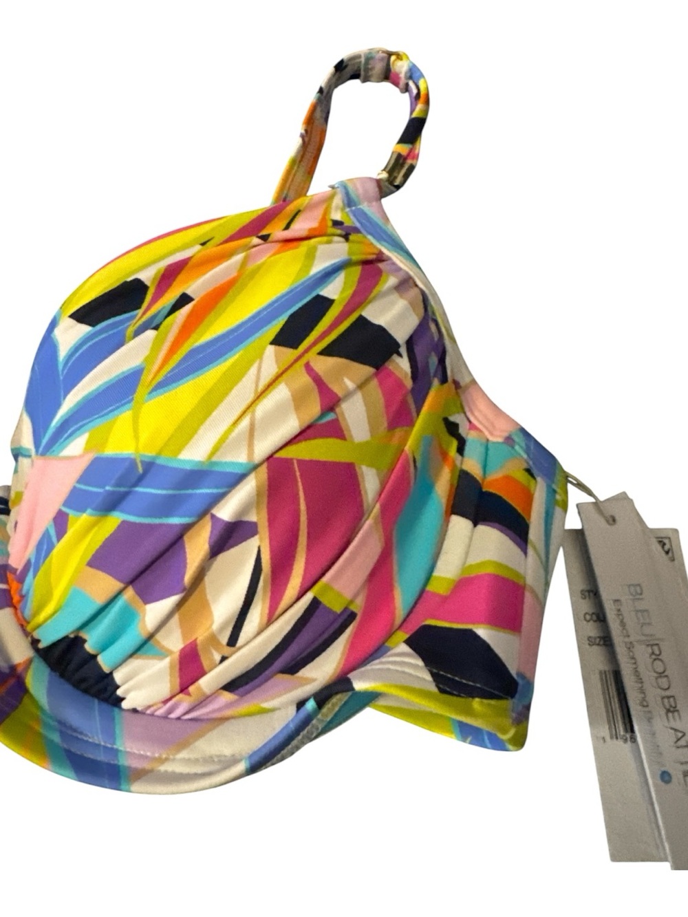 Vibrant Multicolor Printed Underwire Bikini Top - Picture 2 of 7